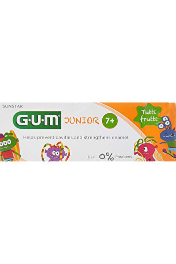 GUM Junior Kids Toothpaste 7+ Years Tutti Frutti Flavour Paraben Free -50ML