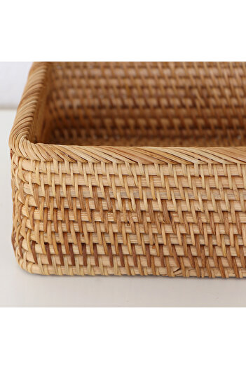 Mylamp NUR Rattan 33x23x10 cm Saklama Kutusu & Dekoratif Sepet