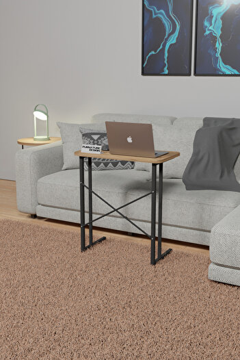 CMKStore Metal Ayaklı Laptop Sehpası Kahvaltı ve Çalışma Sehpası 60x35