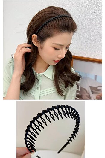 TAKIŞTIR Black Color Non-Slip Comb Detailed Crown