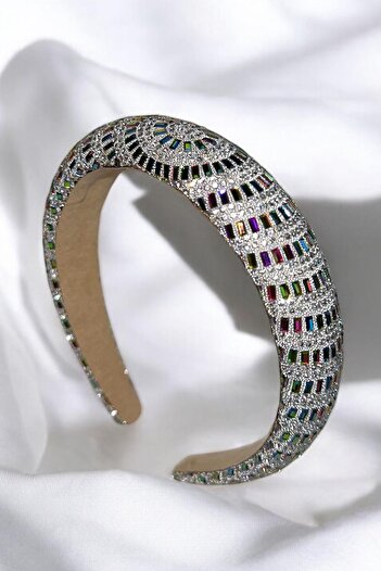 TAKIŞTIR Mixed Color Crystal Stone Detailed Crown