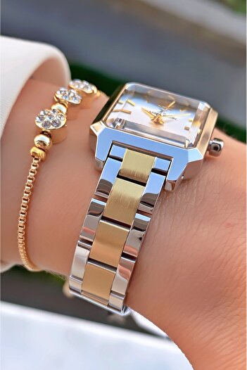 Daniel Klein Brand Yellow Silver Color Women's Wristwatch - Bracelet