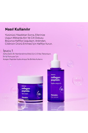 Hanskin Collagen Peptide Eye Cream-göz Kremi %80 Kolajen Ve 20 Çeşit Peptit/yaşlanma Karşıtı 80ml