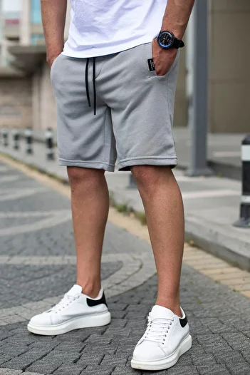 Madmext Pánské šedé šortky Regular Fit 4842