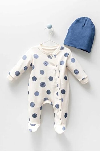 limebabies Newborn Natural Pastel Patterned 2-Piece Baby Rompers Set (0-3 Months)