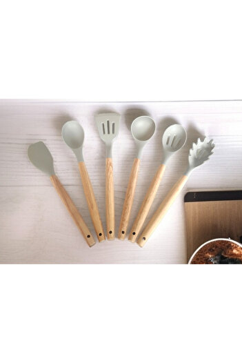 Felis Arte 6 Piece Bamboo Handle Large Size Silicone Set