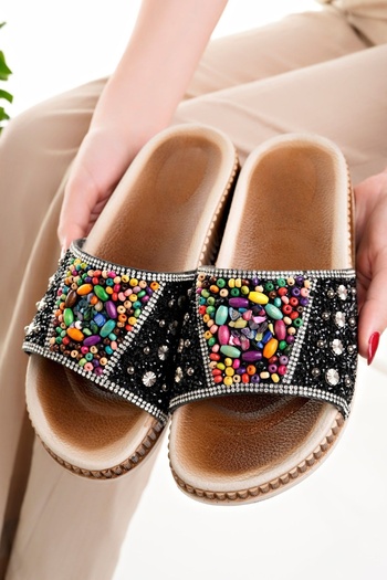 Modafırsat Women's Slippers Orthopedic Daily Slippers Comfortable Stylish Stone Slippers