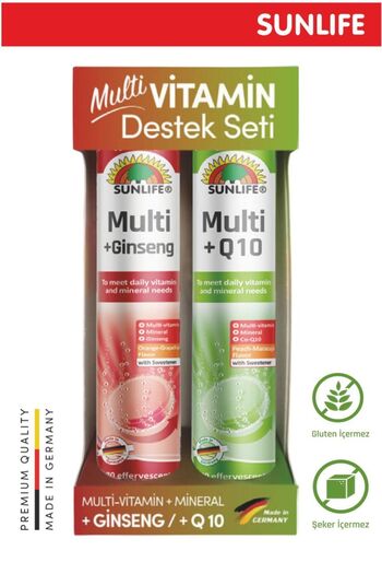 Sunlife Multivitamin Support Set (Multivitamin-Mineral Ginseng & Multivitamin-Mineral Q10)