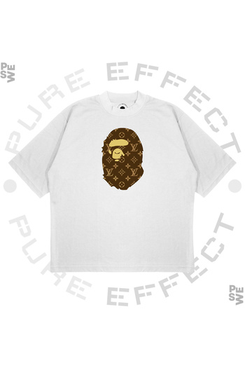 PURE EFFECT Μπλουζάκι Unisex Oversize A Bathing Ape Louis με στάμπα σε κουτί από χοντρό ύφασμα