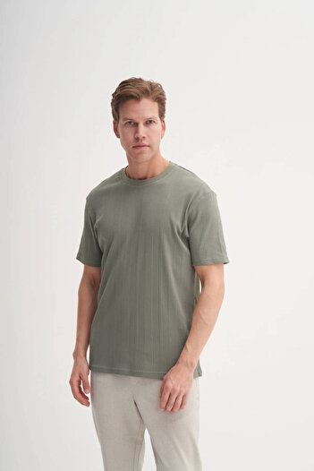 Cazador Crew Neck Slim Fit Lycra Plain T-Shirt