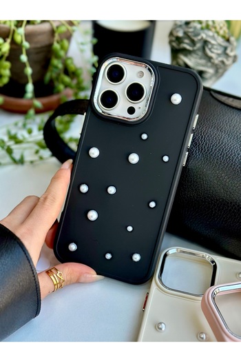 Go Aksesuar iPhone 16 Promax Compatible Pearl Toy Designed Silicone Case