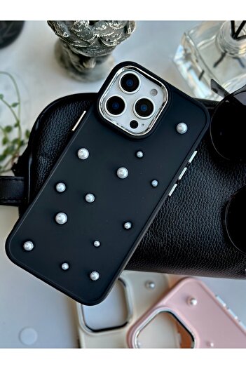 Go Aksesuar iPhone 16 Promax Compatible Pearl Toy Designed Silicone Case