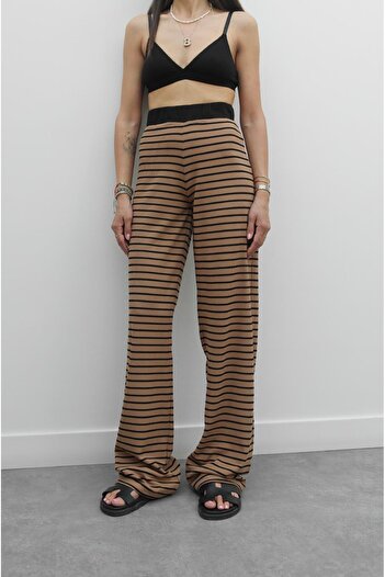 Havoş Camel Nixon Striped Pants