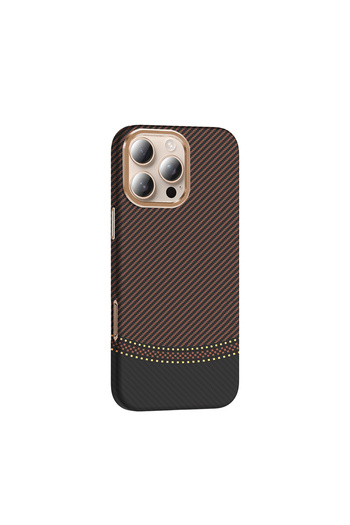 Rivor Apple iPhone 16 Pro Max Kılıf Kamera Çıkıntılı Magsafe Şarj Özellikli Karbon Fiber Görünümlü Kapak
