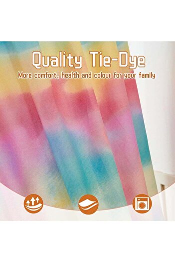 COOYA Baby Oversized Dome Bed Canopy,Hanging,Gradient Rainbow Print,Perfect for Sleeping or Decoration
