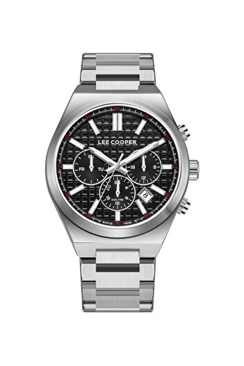 Generic Lee Cooper Men Jp25 Movement Watch Multi Function Display And Metal Strap Lc08084 350 Black