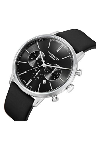 Generic Lee Cooper Men Pe932 Movement Watch Multi Function Display And Leather Strap Lc08043 351 Black