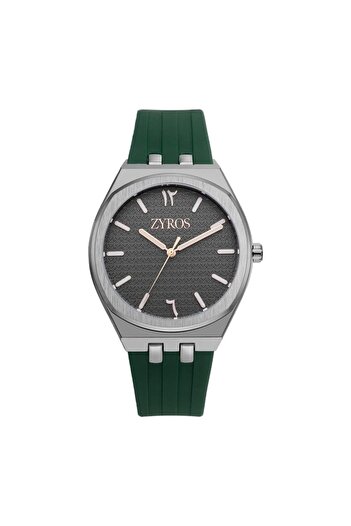Generic Men Watch With A Green Rubber Strap