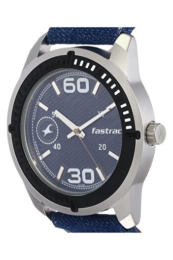 Generic Fastrack Blue Dial Blue Denim Strap Watch