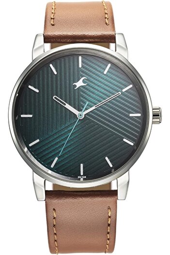 Generic Fastrack Analog Green Dial Men Casual Watch Brown
