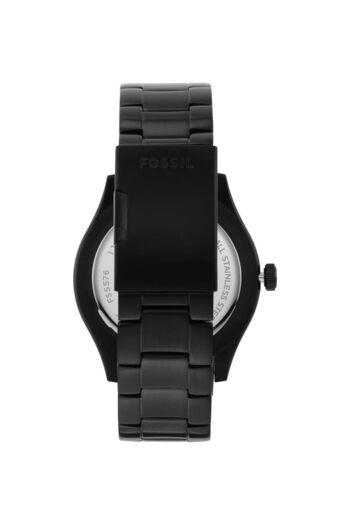 Generic Fossil Men Black Dial Stainless Steel Band Quartz Chronograph Watch Black