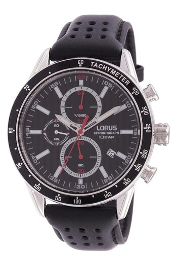 Generic Lorus Mens Analog Quartz Watch With Leather Bracelet Rm335Gx9