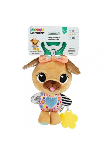 Tomy Lamaze-Lovey Pug – Vzdělávací plyšová hračka pro miminka, perfektní parťák na spaní
