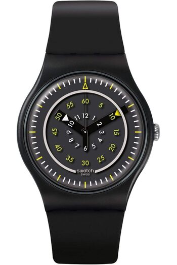 Generic Swatch Mens Quartz Watch Analog Display And Silicone Strap Suob157