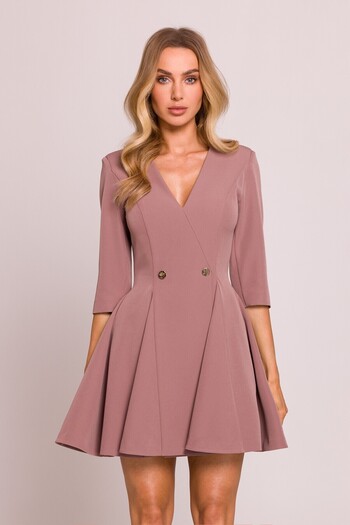 Made of Emotion Mini flared dress with wedges