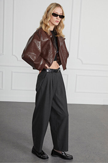 Beyyoglu Striped Pleated Palazzo Trousers