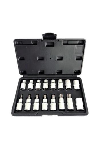 Nt Tools طقم مقبس توركس 16 قطعة 1/2 بوصة - نوع E، CrV NCSET83