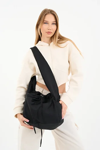 fluffy Suede Black Tote Bag / Suede Women's Shoulder Bag Suitable for Black Cross Use (50*30)