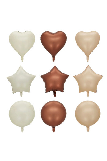 ATAKENT PARTİ Metallic Shiny Heart Balloon Foil Set of 5 18 Inch 35-40 cm