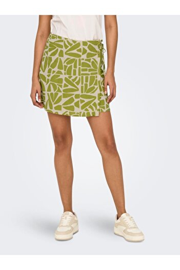 ONLY Onldahlia Women's Yellow Linen Short Skirt Skirt - 15318833