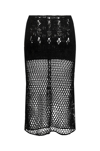ONLY ONLFLORENCE CROCHET SKIRT Γυναικεία Μαύρη Φούστα - 15297075