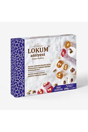 Lokum Atölyesi Sultan Turkish Delight with Pistachio and Hazelnut 150g