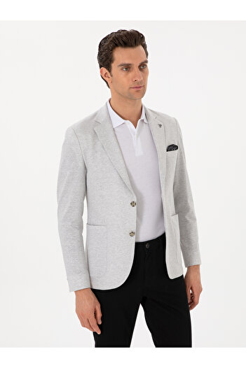 Cacharel Gri Slim Fit Ceket 50300038-VR024