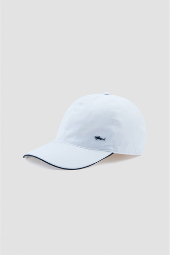PAUL&SHARK Men's Metal Buckle Shark Logo Hat Fabric Adjustable White 25417115 -010