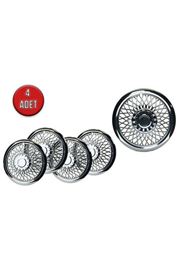 OTOCİRİT Jant Kapağı Kırılmaz Telli 16" ABS Krom Paslanmaz 4'lü (TAKIM OLARAK)