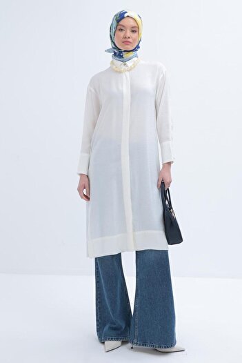 ALLDAY Stone Buttoned Long Fashion Women's Shirt 24Ds51259Al0