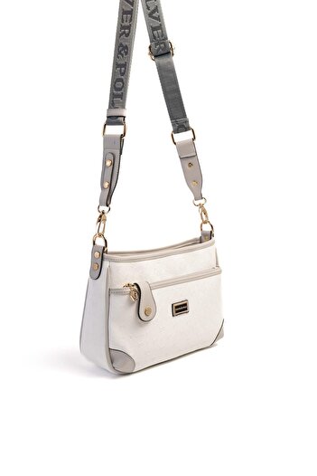 Silver Polo Alb - A.grey SP1160 Geantă Crossbody pentru femei