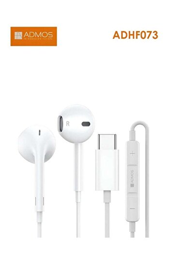 Generic Admos ADMOS Type C Wired Earphones with Mic Extra Bass HiFi Sound HD Voice Call DAC Chip In Ear Head