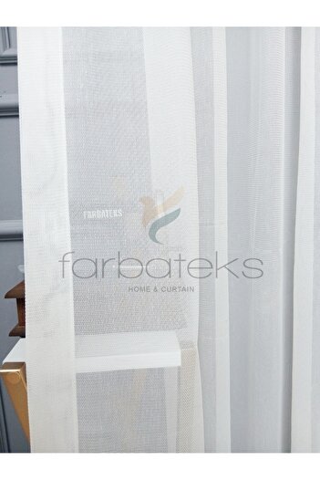 Taç Exculusive Rana Does Not Want Ironing, Wrinkle-Free Plain 3 Layer Pleated Tulle Curtain