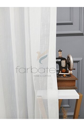 Taç Exculusive Love Does Not Want Ironing, Wrinkle-Free Plain 3 Layer Pleated Tulle Curtain