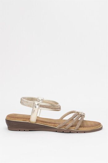 Guja 25Y174 Women's Stone Flat Sandals Gold