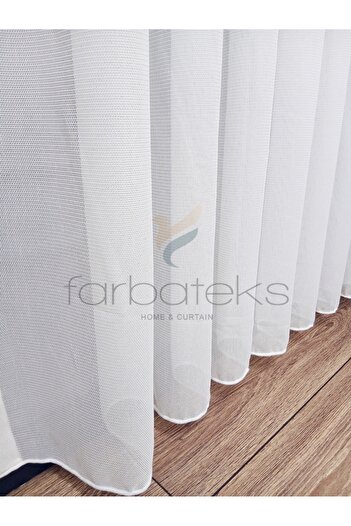 Taç Exculusive Rana Does Not Want Ironing, Wrinkle-Free Plain 2 Layer Pleated Tulle Curtain