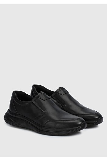 Provoq Men's Black Leather Shoes