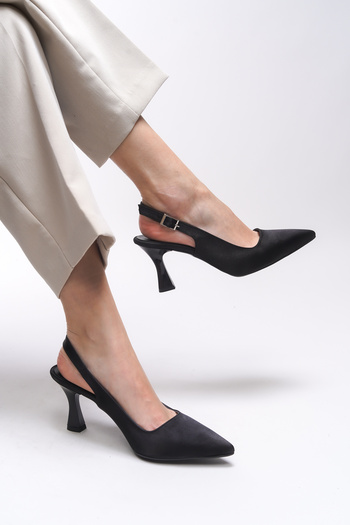 Riccon Jenelossa Women's Heeled Shoes 0012013   Black Satin