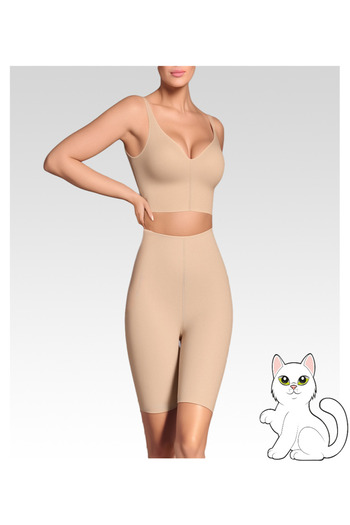 MİSTİRİK Porfy Model Dikişsiz Toparlayıcı Ve Sıkılaştırıcı Lazer Kesim Tayt Kısa Şort Ten Renk