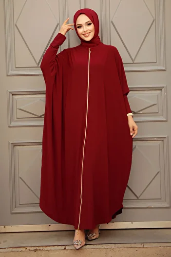 Neva Style Burgundy Hijab Ferace 1772Br